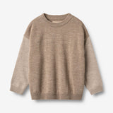 Wheat Main Knit Pullover Finley Knitted Tops 9556 grey camel melange