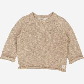 Wheat Main  Knit Pullover Kaj | Baby Knitted Tops 1096 warm stone