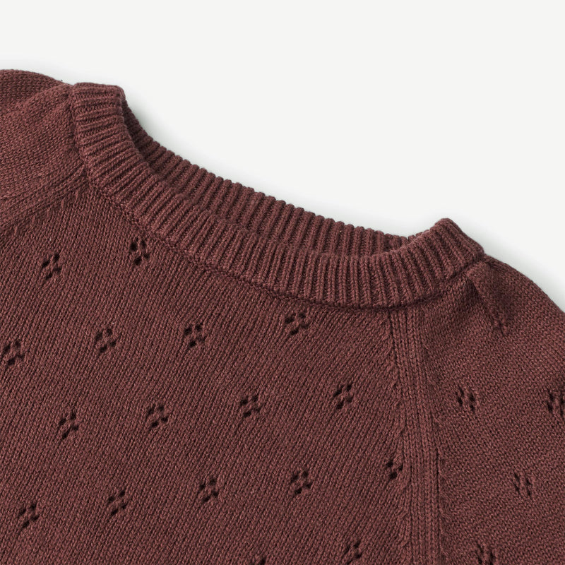 Wheat Main Knit Pullover Mira Knitted Tops 2118 aubergine