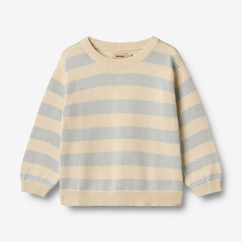 Wheat Main Knit Pullover Morgan Pullover 1396 soft blue stripe