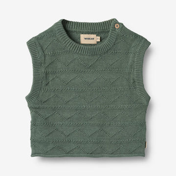 Wheat Main Knit Vest Bobby Knitted Tops 9550 duck green