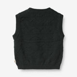 Wheat Main Knit Vest Bobby | Baby Knitted Tops 1432 navy