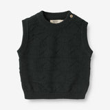 Wheat Main Knit Vest Bobby | Baby Knitted Tops 1432 navy