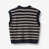 Wheat Main Knit Vest Pete Vest 1433 navy stripe