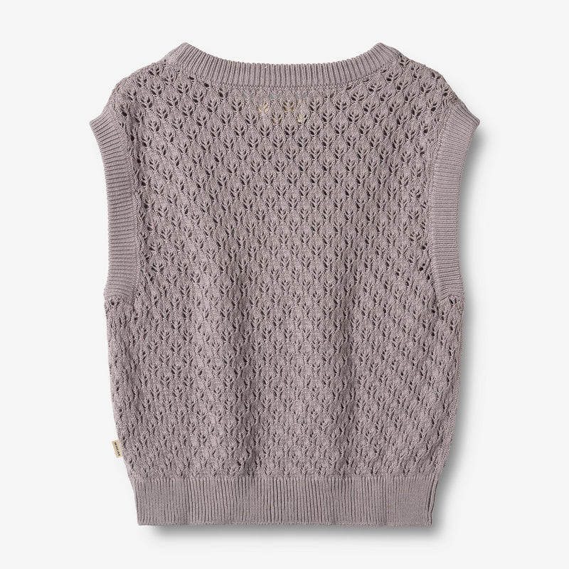 Wheat Main Knit Vest Saga Knitted Tops 9531 dusty purple
