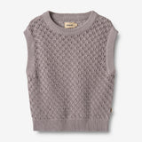 Wheat Main Knit Vest Saga Knitted Tops 9531 dusty purple