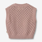 Wheat Main Knit Vest Saga | Baby Knitted Tops 1135 dry rose
