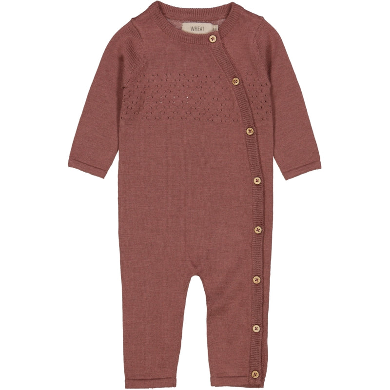 Wheat Knit jumpsuit Aden Jumpsuits 2110 rose brown