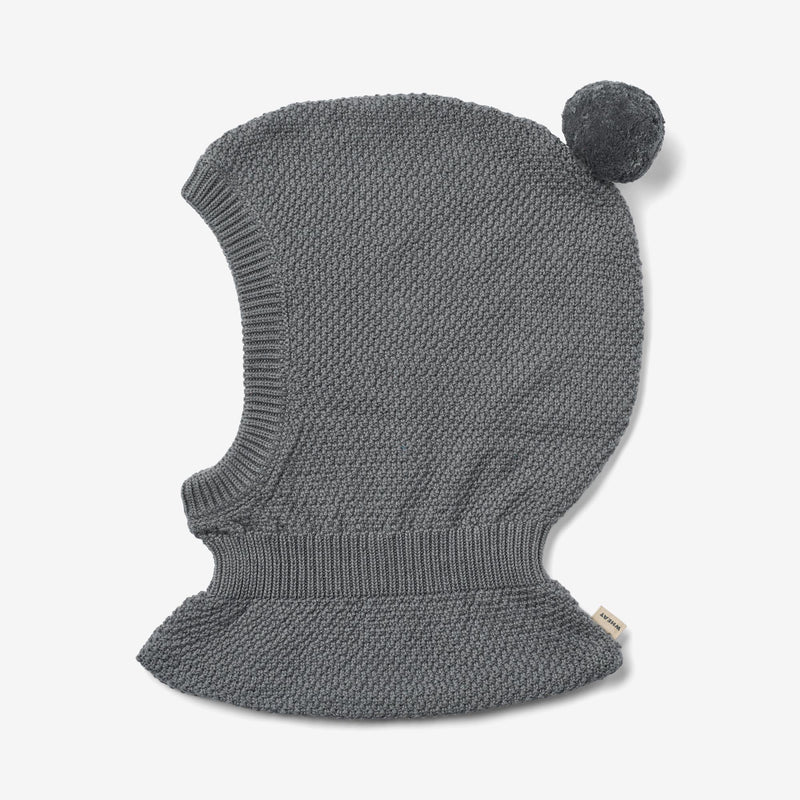 Wheat Outerwear Knitted Balaclava Pomi Outerwear acc. 1201 stormy blue