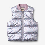 Wheat Outerwear Lightweight Puffer Gilet Fryd Vest 9609 silver sky flower