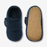 Wheat Footwear Marlin Felt Home Shoe | Baby Indoor Shoes 1432 navy