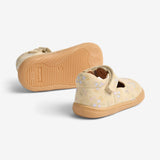 Wheat Footwear Mary Jane Sinne Prewalkers 9632 barely apricot flowers