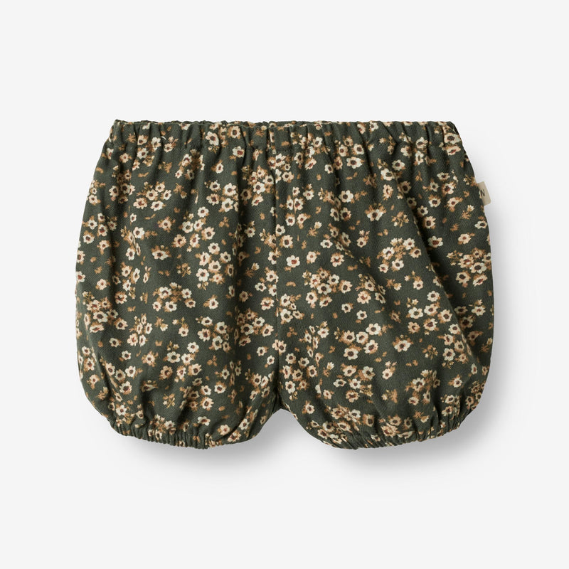 Wheat Main Nappy Pants Pleats | Baby Shorts 0027 black coal flowers