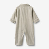 Wheat Main Night Suit L/S Lennie Home 9585 blue stripe
