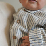 Wheat Main Night Suit L/S Lennie Home 9585 blue stripe