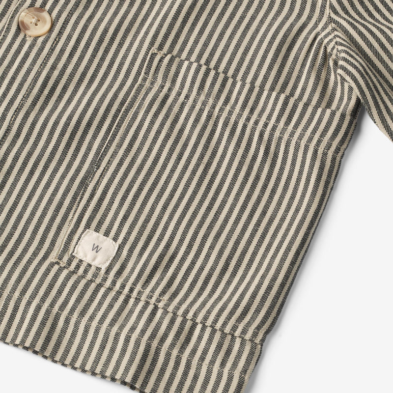 Wheat Main Overshirt Avi Shirts and Blouses 0030 black coal stripe
