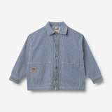 Wheat Main Overshirt Cole Jacket 1185 denim stripe