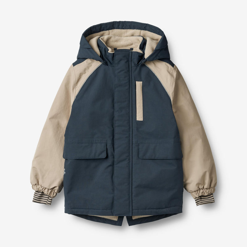 Wheat Outerwear Parka Mekkel Tech Jackets 1108 dark blue
