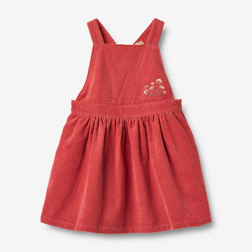 Wheat Main Pinafore Agnes Dress 1037 raspberry