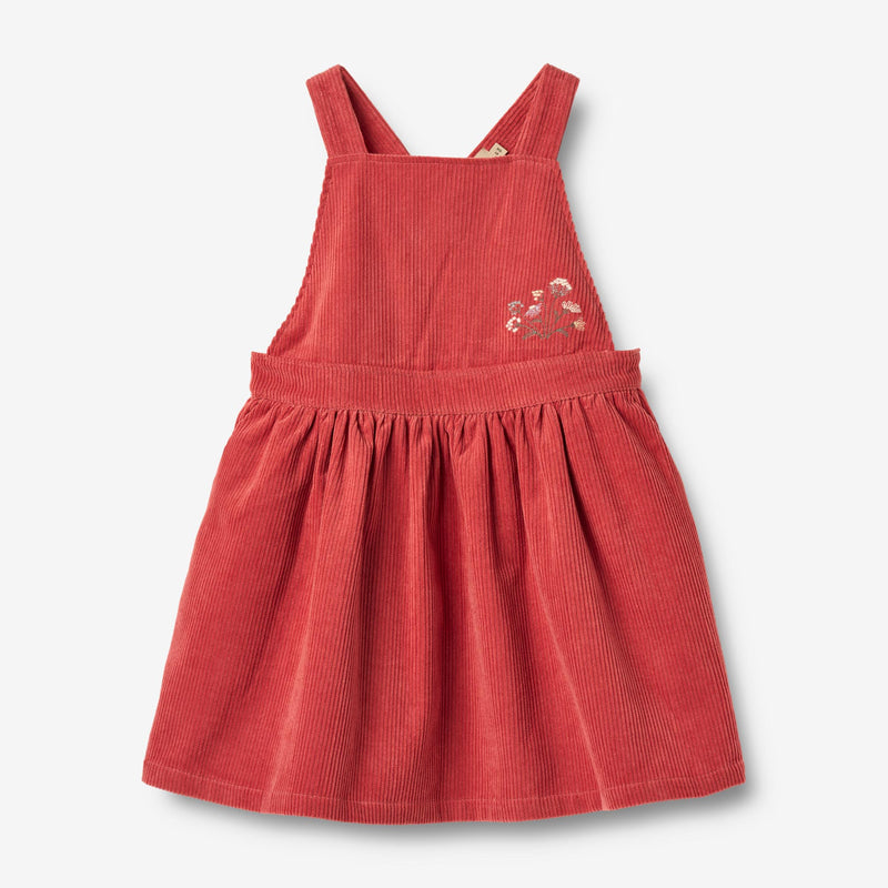 Wheat Main Pinafore Agnes Dress 1037 raspberry