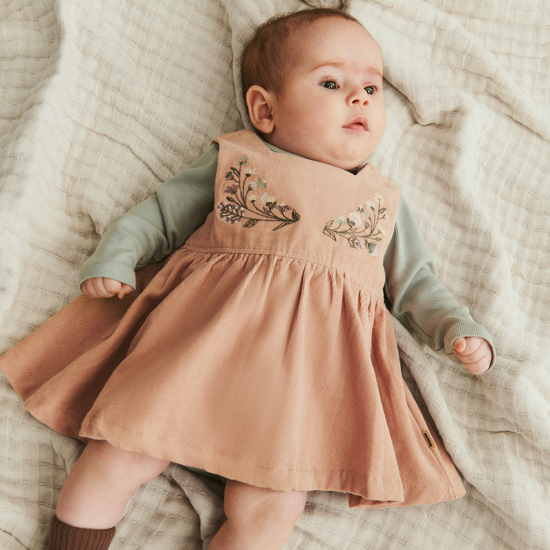 Wheat Main Pinafore Mirna Dress 2487 rose powder