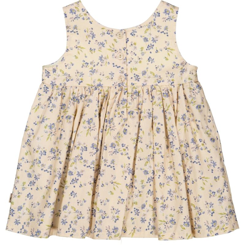 Wheat Pinafore Wrinkles Dresses 9048 alabaster flowers