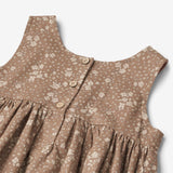 Wheat Main Pinafore Wrinkles | Baby Dresses 9502 cocoa brown flowers