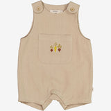 Wheat Playsuit Elif Embroidery | Baby Suit 3097 dark sand 