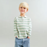 Wheat Main Polo Shirt L/S Fred Blouse 9647 mint stripe