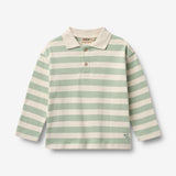 Wheat Main Polo Shirt L/S Fred Blouse 9647 mint stripe