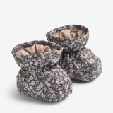 Wheat Outerwear Puffer Baby Booties Fuffa Accessory 9670 dark charcoal flowers