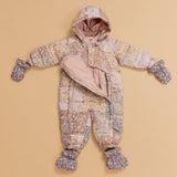 Wheat Outerwear Puffer Baby Mittens Muffu Accessory 9670 dark charcoal flowers