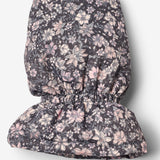 Wheat Outerwear Puffer Baby Mittens Muffu Accessory 9670 dark charcoal flowers