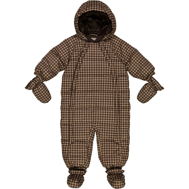 Wheat Outerwear Puffer Baby Suit Snowsuit 3001 brown check