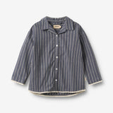 Wheat Main Pyjamas Fie Home 4339 blue holiday stripe