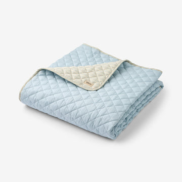 Wheat Main Quilt Blanket Home 9634 blue ocean stripe