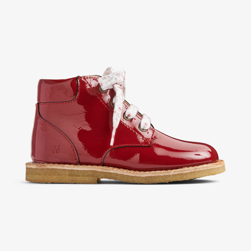 Wheat Footwear Raden Patent Lace | Baby Prewalkers 2072 red