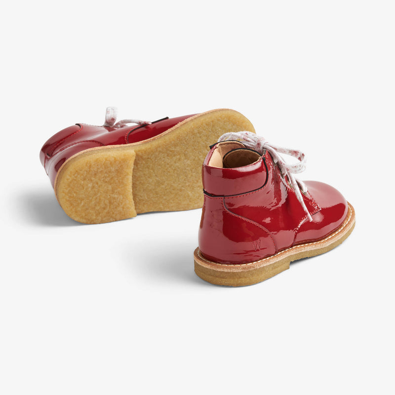 Wheat Footwear Raden Patent Lace | Baby Prewalkers 2072 red