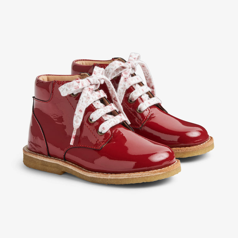 Wheat Footwear Raden Patent Lace | Baby Prewalkers 2072 red