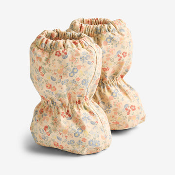 Wheat Outerwear Rain Booties Como Accessory 9597 flowers and seashells