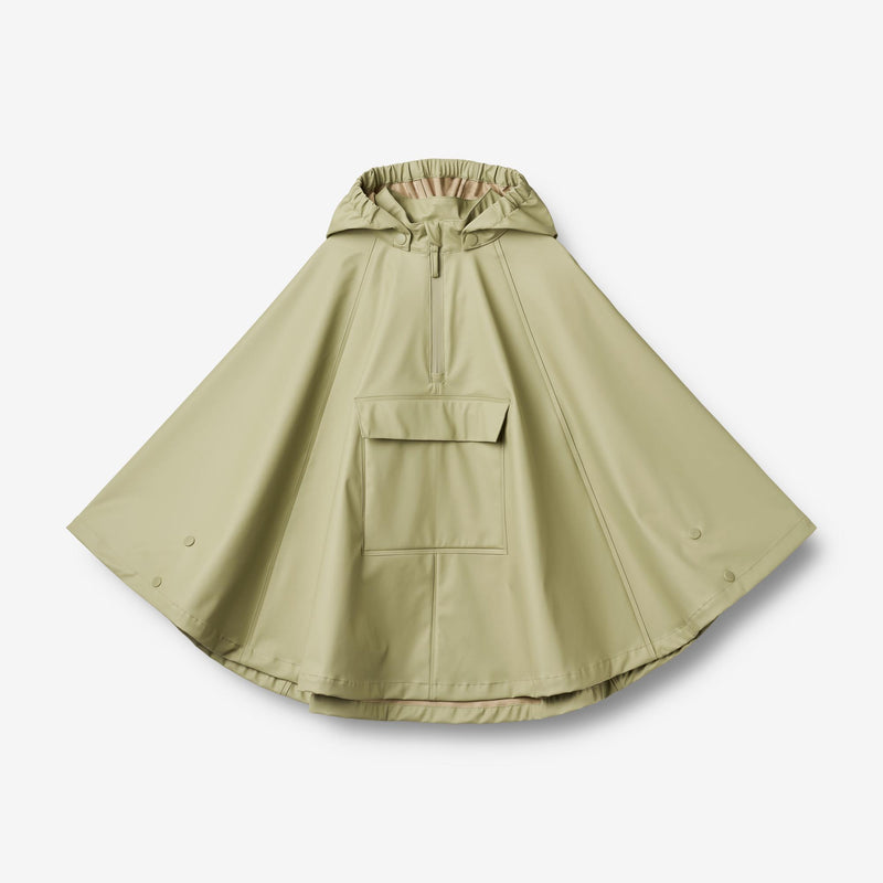 Wheat Outerwear Raincape Drops Rainwear 1145 green tea