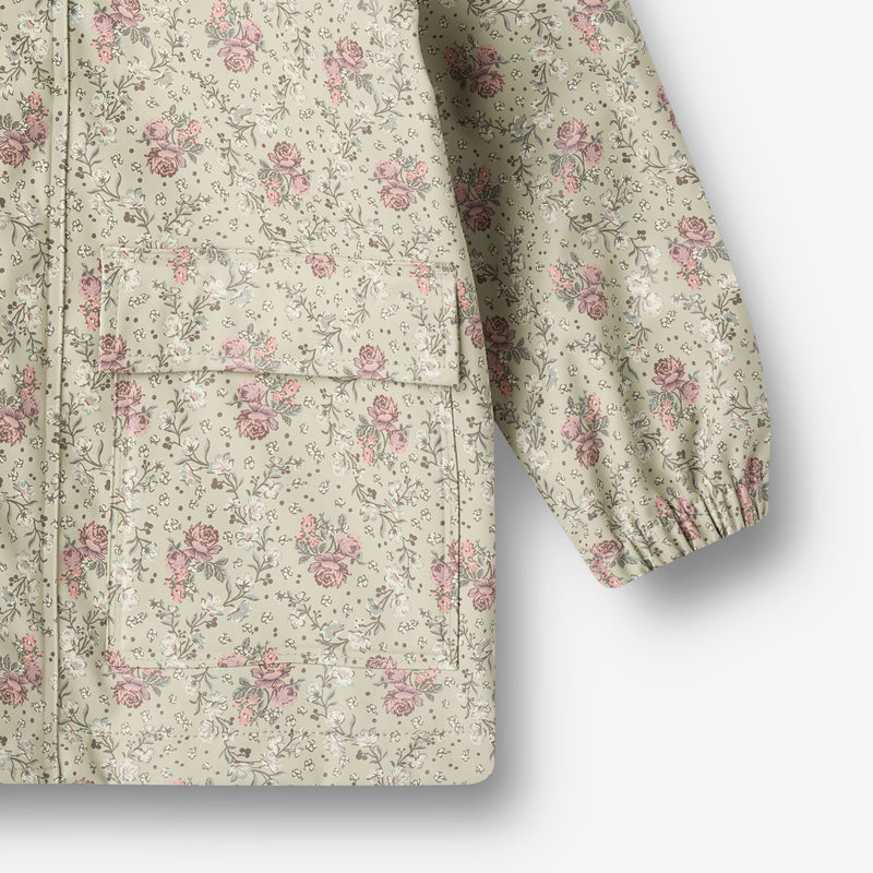 Wheat Outerwear Rainwear Ollo jacket Jacket 9539 slightly green flowers