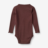 Wheat Main Rib Body Elise | Baby Underwear/Bodies 2118 aubergine