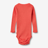 Wheat Main Rib Body L/S Lotta Underwear/Bodies 1123 candy red