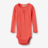 Wheat Main Rib Body L/S Lotta Underwear/Bodies 1123 candy red