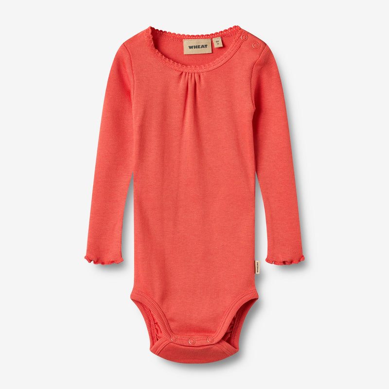 Wheat Main Rib Body L/S Lotta Underwear/Bodies 1123 candy red