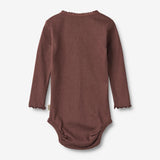 Wheat Main Rib Body L/S Lotta Underwear/Bodies 3118 eggplant