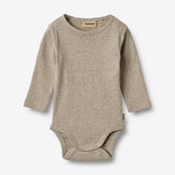Wheat Main Rib Body L/S Spencer Underwear/Bodies 0072 gravel melange