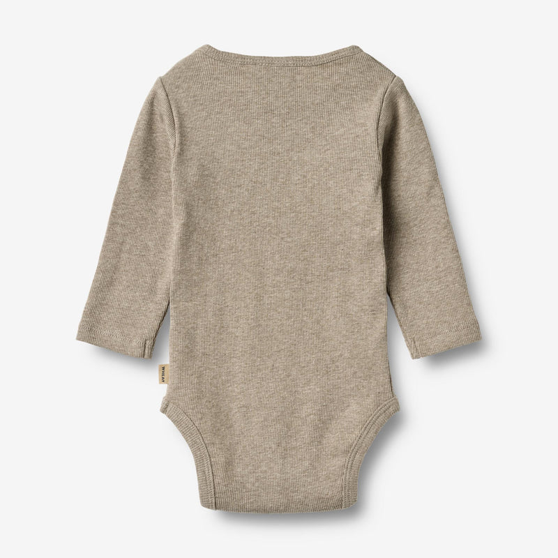 Wheat Main Rib Body L/S Spencer Underwear/Bodies 0072 gravel melange