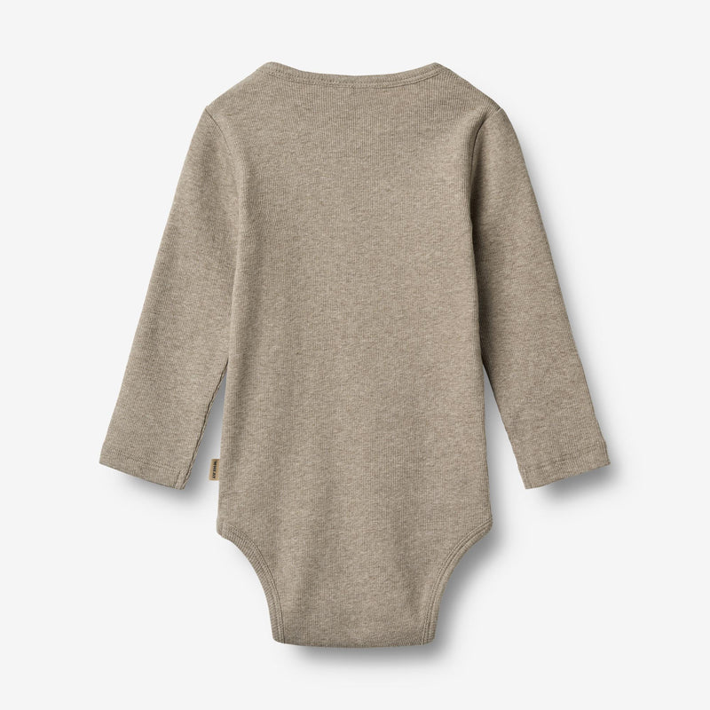 Wheat Main Rib Body L/S Spencer Underwear/Bodies 0072 gravel melange